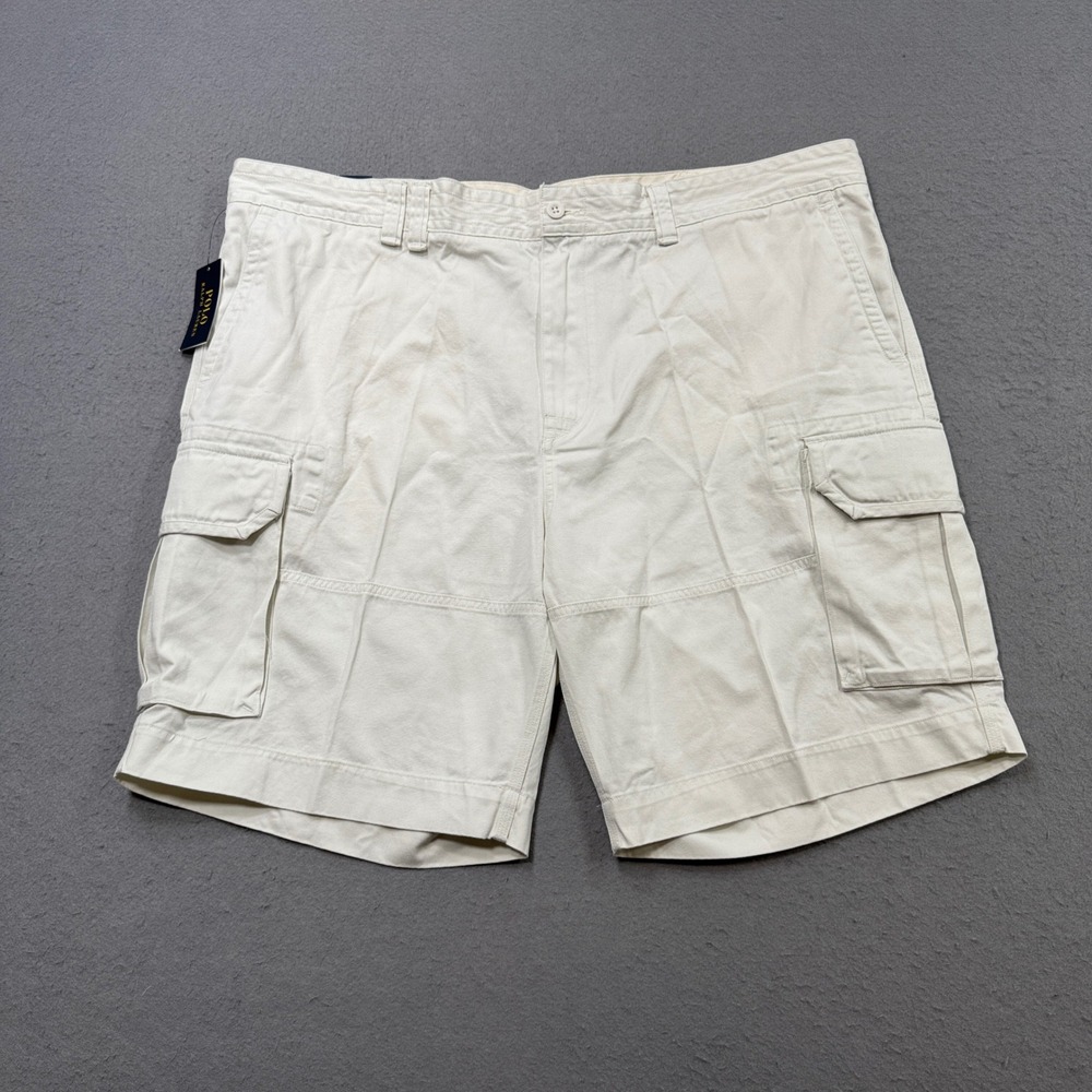 NEW Polo Ralph Lauren Cargo Shorts Men's 48B White Classic Fit Cotton Outdoor